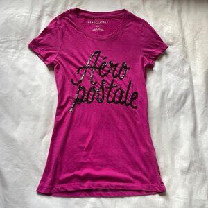 Pink Sequin Aero Baby Tee